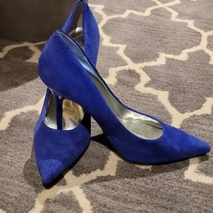 Guess Blue Suede Stiletto Heals